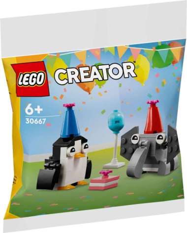 LEGO Creator - 30667 Animal Birthday Party Polybag Brick Toys Zoo Penguin Elephant Building Kid Toy