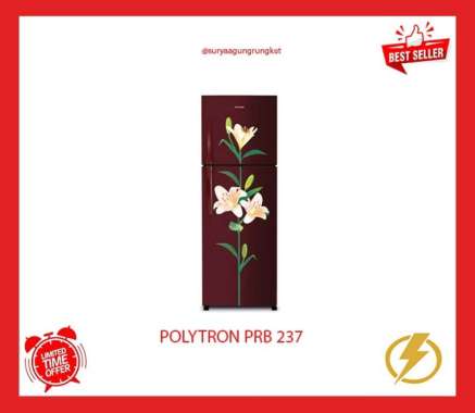 KULKAS POLYTRON 2 PINTU 220 LITER 140 WATT - PRB 237