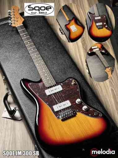 SQOE JM 300 Series 6-Strings Electric Guitar SBL