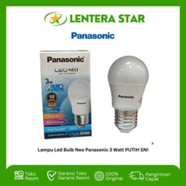 Lampu Led Bulb Neo Panasonic 3 Watt PUTIH SNI