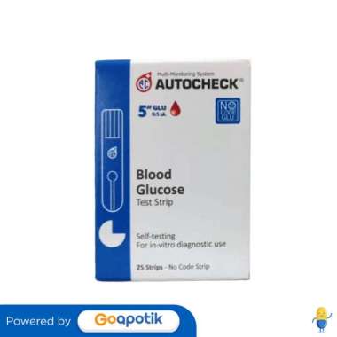 AUTOCHECK BLOOD GLUCOSE TEST STRIP BOX 25 PCS