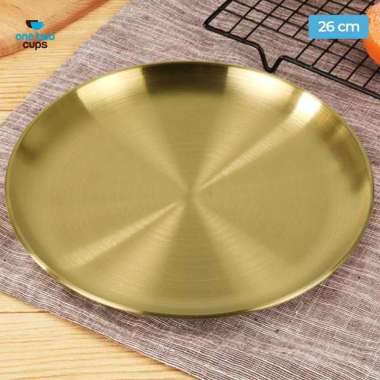 One Two Cups Piring Makan Stainless Steel Elegan Plate European Style SN16 Piring Makan Bayi Keramik