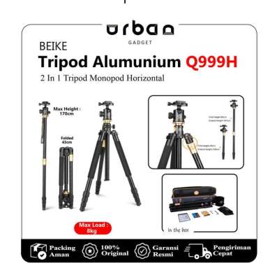 Beike Q-999H Monopod Horizontal Tripod Alumunium