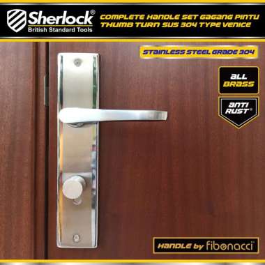 Complete Handle Set Gagang Pintu Kunci Thumb Turn Fibonacci Venice Double Safe