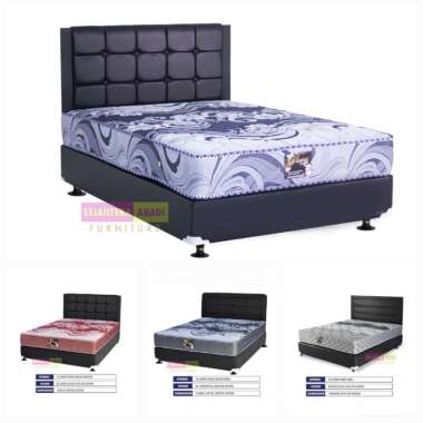 Bigland Springbed Standard NEW FLOWER Spring bed knitted Quilting garansi matras & full set FULLSET 