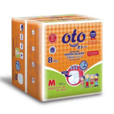 Promo Harga OTO Adult Diapers Pants M8 8 pcs - Blibli