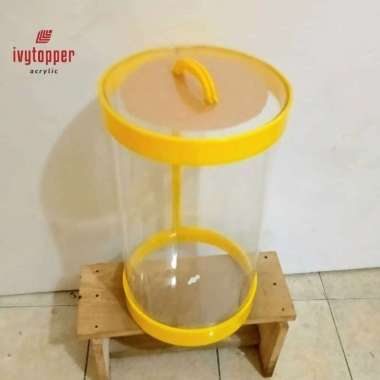 Tabung Minuman Es Buah 10 liter D22 T35 Aquarium Acrylic 3mm orange