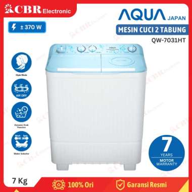 Mesin Cuci AQUA 2 Tabung 7 KG QW-7031HT (Manual) - Batam