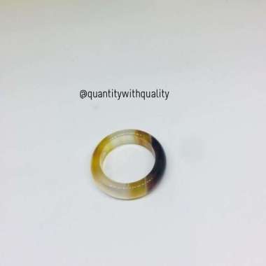 Cincin Pria Dan Wanita Batu Giok Asli Taiwan Natural 9 Kuning