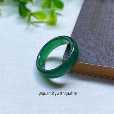 Cincin Pria Dan Wanita Batu Giok Asli Taiwan Natural 6 Hijau giok