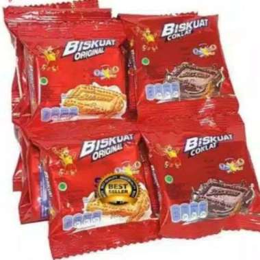 Biskuit Biskuat Coklat Original Renceng isi 20pcs Coklat