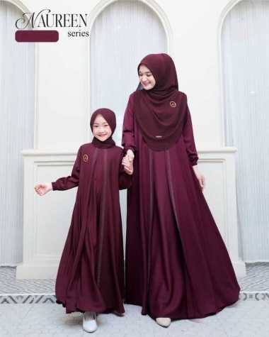 Kiukiu Naureen Couple - Baju Gamis Abaya Ibu dan Anak - Couple Set Gamis Keluarga Ibu dan Anak COUPL