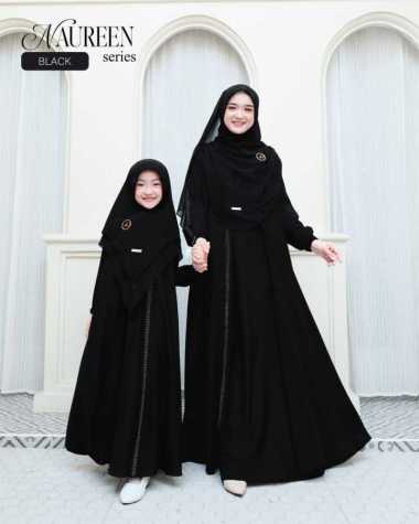 Kiukiu Naureen Couple - Baju Gamis Abaya Ibu dan Anak - Couple Set Gamis Keluarga Ibu dan Anak COUPL