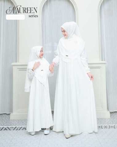 Kiukiu Naureen Couple - Baju Gamis Abaya Ibu dan Anak - Couple Set Gamis Keluarga Ibu dan Anak COUPL