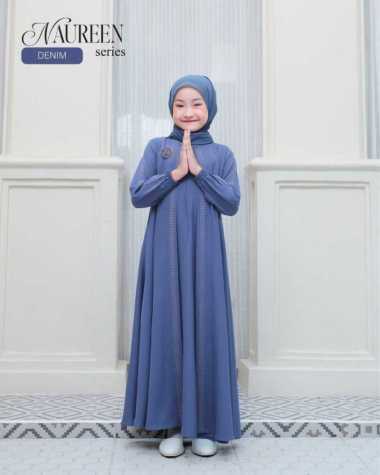 Kiukiu Naureen Couple - Baju Gamis Abaya Ibu dan Anak - Couple Set Gamis Keluarga Ibu dan Anak ANAK