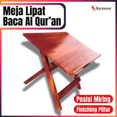 Meja Ngaji Kayu JUMBO Meja Lipat Miring Meja Rekal Al-Quran Meja Lipat Baca Standar