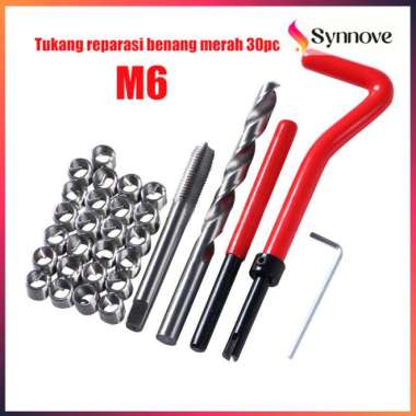 Recoil Set Komplit 30Pcs Recoil M8 Recoil M6 Tap Drat Thread Repair Kit Alat Perbaikan Drat Baut Rus