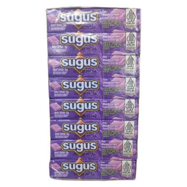 Sugus Permen Buah Lunak Rasa Blackcurrant 1 Pack (24 Sticks)
