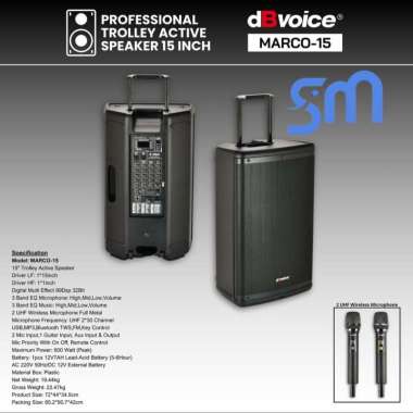 Speaker Portable dBvoice Marco-15 15 inc inch Bluetooth meeting MARCO15