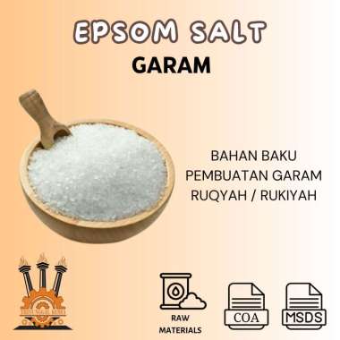 100gr Epsom Salt Bahan Pembuatan Garam Ruqyah / Magnesium Sulfate Bahan Baku Garam Rukiyah