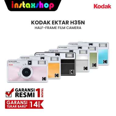 INSTAXSHOP Kodak Ektar H35N Half-Frame Film Camera Analog Kamera 35mm Striped Green