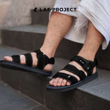 Sandal Umroh Haji Laki Laki Pria Wanita Anti Slip Ringan Premium Jackal LAF Project 42 Hitam
