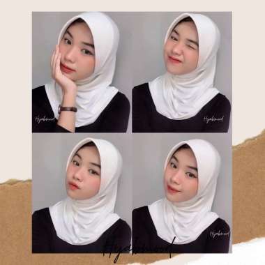 Hijabmood - Hijab Sporty / Hijab Instant / Hijab Sporty Olah Raga Spandek Bergo Polos Putih