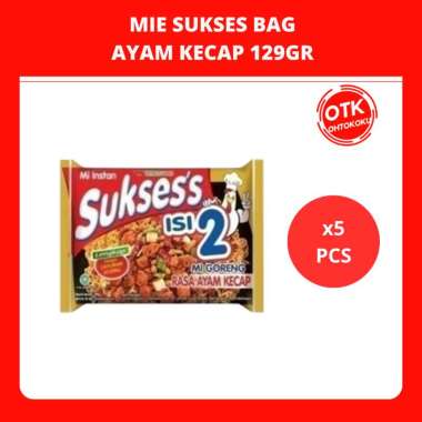 SUKSES Mie Instan Goreng Ayam Kecap Bag 129g x 5pcs