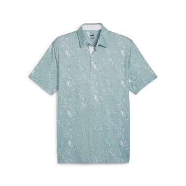 Polo Golf Puma Pria Cloudspun Vintage Polo Turquoise Surf-Wh - 62464703 M