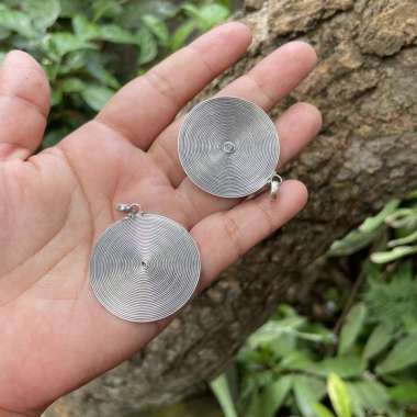 Liontin Mainan Kalung Pendant Perak Silver Bali Asli 925 Lilit Nyamuk Bulat Wanita Pria Custom