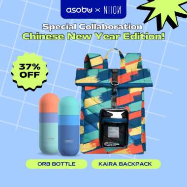ASOBU X NIION | TUMBLER ORB 420ML + NIION KAIRA BACKPACK | BOTOL MINUM & TAS BACKPACK - TAS LAPTOP -