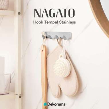 Dekoruma NAGATO Hook Tempel Stainless Steel 4 Kait