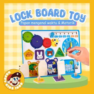 Papan Mainan Edukasi Busy Board Gembok Montessori Papan Main Teka-Teki Ukuran Jumbo Untuk Motorik An