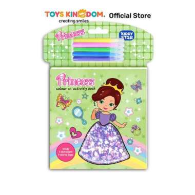 Toys Kingdom Kiddy Star Buku Mewarnai Princess - Hijau Seni Gambar Buku Mewarnai Anak Kids Coloring 