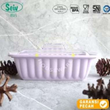 SEIV Casserole Persegi Plus Tutup Plastik Arcylic 12,5in Melamin Wadah Makanan Saji Melamine Pink Un