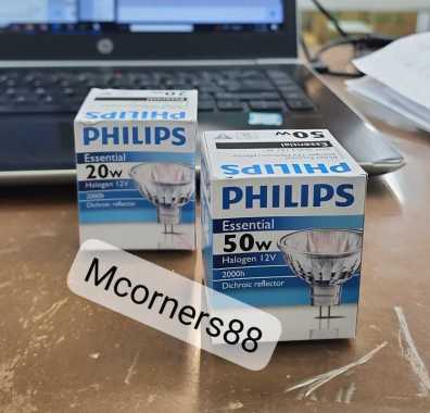 PHILIPS Lampu Halogen MR16 12V Dhicroic 20Watt / 50Watt 20 Watt