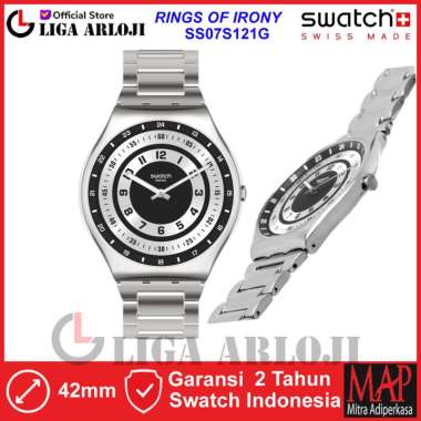 SWATCH SS07S121G RINGS OF IRONY Jam Tangan Pria Analog Stainless Swiss Made
