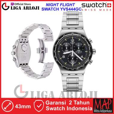 SWATCH YVS444GC IRONY NIGHT FLIGHT Jam Tangan Pria Analog Chronograph Swiss Made