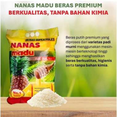 Beras putih nanas madu dan Putra Mahkota premium 5 kg putra mahkota