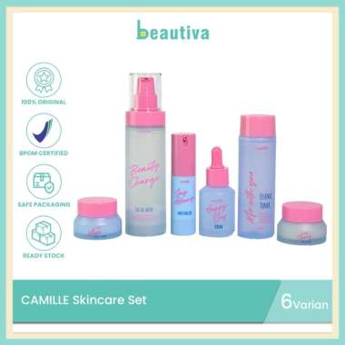 Camille Skincare Set | Facial Wash - Essence Toner - Serum - Moisturizer - Day Cream - Night Cream D