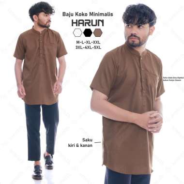 Armisth - Baju Koko Kurta Dewasa Muslim Pria Terbaru Atasan Muslim Katun Standar dan Super Jumbo Put