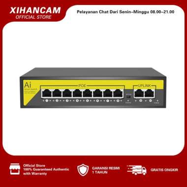 TECNO XIHANCAM Network Switch Hub 8 Port POE Switch Desktop Ethernet Splitter Hub Switch POE CCTV RJ