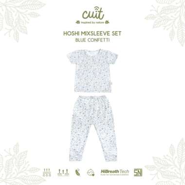 CUIT Hoshi Setelan Anak 1 - 6 Tahun Tangan Pendek Celana Panjang Motif Minimalis III XXL (3-4 Tahun)