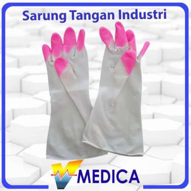 Sarung Tangan Karet Latex / Sarung Tangan Industri / Sarung Tangan Karet PUTIH HIJAU
