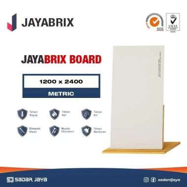 Jayabrix Board Metric GRC Papan Silikat Plafon langit2 Partisi Dinding Tebal 4.0 mm