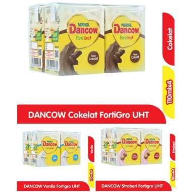 Promo Harga Dancow Fortigro UHT Cokelat 110 ml - Blibli