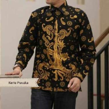 Kemeja Batik Pria Keris Pusaka Lengan Panjang Seragam Exclusive XL
