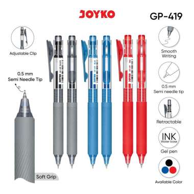Gel Pen Pulpen Pena Joyko GP-419 0.5 mm Black