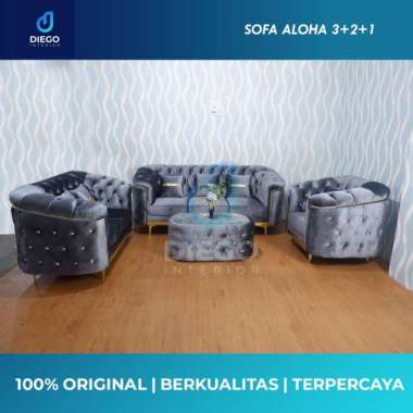 Sofa Sultan Aloha + Meja Sofa Minimalis Sofa Turkey 321 Seat
