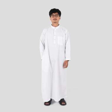 Prodigo * Gamis Pria Sendana Putih I Gamis Panjang Modern I Baju Gamis Koko Pria Pakaian Muslim I Ju